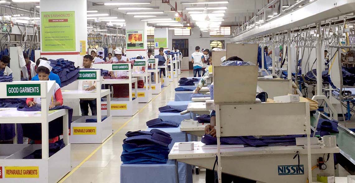 Factory floor at Men’s Fashion Ltd. (Azim Group)